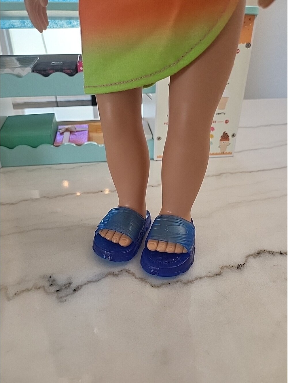 18” Doll Shoes Jelly Flipflops Fits/w OG Battat American Girl Dress Beautiful S6